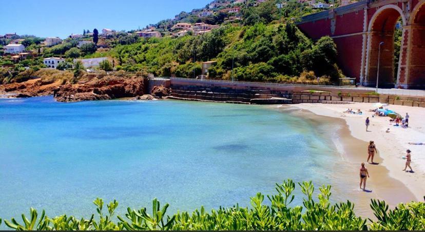 La Belle Vue-Charming Duplex Apartment With Sea View, 50 Meters From Beach And Private Parking Saint-Raphaël Exterior foto